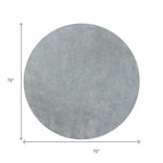6inches Blue Heather Round Indoor Shag Rug