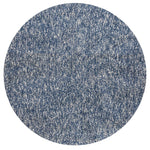 6inches Round Indigo or Ivory Heather Plain Indoor Area Rug