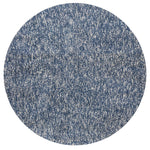 6inches Round Indigo or Ivory Heather Plain Indoor Area Rug