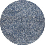 6inches Round Indigo or Ivory Heather Plain Indoor Area Rug