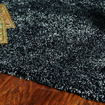5inchesx7inches Black Heather Indoor Shag Rug