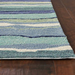 5inches x 7inches Ocean Abstract Design UV Treated Indoor Outdoor Area Rug