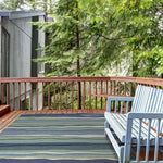 5inches x 7inches Ocean Abstract Design UV Treated Indoor Outdoor Area Rug