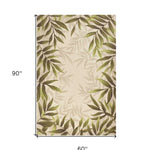5inches x 7inches Sand Leaves UV Treated Indoor Outdoor Area Rug