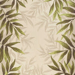 5inches x 7inches Sand Leaves UV Treated Indoor Outdoor Area Rug