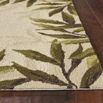 5inches x 7inches Sand Leaves UV Treated Indoor Outdoor Area Rug