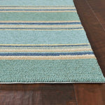 5inches x 7inches Ocean Stripes UV Treated Indoor Outdoor Area Rug