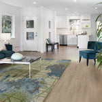 3' x 5' Green or Blue Abstract Watercolor Area Rug