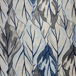 3' x 5' Grey or Navy Leaves Area Rug