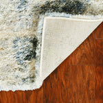 4'x6' Ivory Blue Machine Woven Abstract  Indoor Area Rug