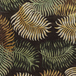 3'x4' Espresso Brown Hand Tufted Tropical Leaves Indoor Area Rug