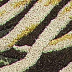 3'x4' Espresso Brown Hand Tufted Tropical Leaves Indoor Area Rug