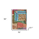 50inches x 70inches Silk Multicolor Throws