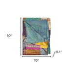 50inches x 70inches Silk Multicolor Throws