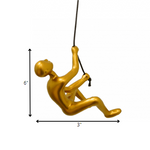 6inches x 3inches x 3inches Resin Gold Climbing Man