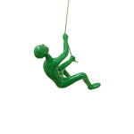 6inches x 3inches x 3inches Resin Green Climbing Man