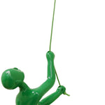 6inches x 3inches x 3inches Resin Green Climbing Man
