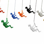 6inches x 3inches x 3inches Resin Multicolor 9 Pack Climbing Man