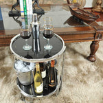 18.75inches x 19inches x 22inches Chrome Round  End Table
