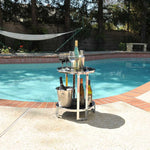 18.75inches x 19inches x 22inches Chrome Round  End Table