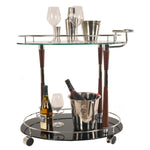 18.75inches x 29.75inches x 27.375inches Chrome Serving Trolley