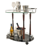 18.75inches x 29.75inches x 27.375inches Chrome Serving Trolley