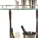 18.75inches x 29.75inches x 27.375inches Chrome Serving Trolley