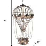 23inches x 23inches x 41inches Vintage Hot Air Balloon Pendant