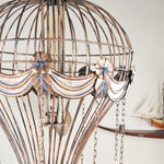 23inches x 23inches x 41inches Vintage Hot Air Balloon Pendant