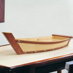 6.25inches x 16.75inches x 3.37inches  Small Wooden Sushi Boat  Serving Tray