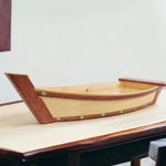 6.25inches x 16.75inches x 3.37inches  Small Wooden Sushi Boat  Serving Tray