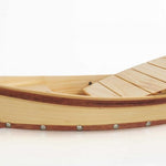 6.25inches x 16.75inches x 3.37inches  Small Wooden Sushi Boat  Serving Tray