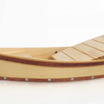 6.25inches x 16.75inches x 3.37inches  Small Wooden Sushi Boat  Serving Tray