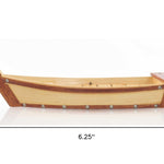 6.25inches x 16.75inches x 3.37inches  Small Wooden Sushi Boat  Serving Tray