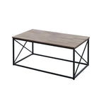 Dark Taupe Black Metal Table Set - 3Pcs Set