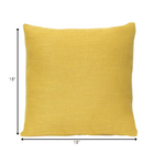 Mustard Yellow Tweed Textured Velvet Square Pillow