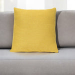 Mustard Yellow Tweed Textured Velvet Square Pillow
