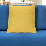 Mustard Yellow Tweed Textured Velvet Square Pillow