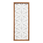 Carved Leaf Wood Framed Wall Panel