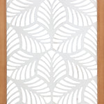 Carved Leaf Wood Framed Wall Panel