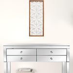 Carved Leaf Wood Framed Wall Panel