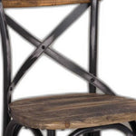Antique Black Reclaimed Wooden Bar Chair