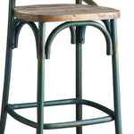 Antique Sky Oak Wooden Bar Chair