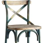 Antique Sky Oak Wooden Bar Chair