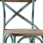 Antique Sky Oak Wooden Bar Chair