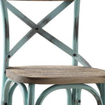 Antique Sky Oak Wooden Bar Chair