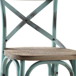 Antique Sky Oak Wooden Bar Chair