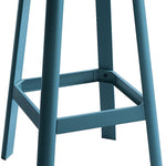 Contrast Teal and Natural Wood Bar Stool