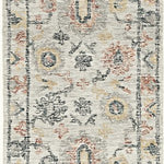 9inchesx13inches Ivory Hand Tufted Space Dyed Floral Traditional Indoor Area Rug