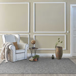 8inches Grey Hand Tufted Space Dyed Floral Ogee Indoor Runner Rug